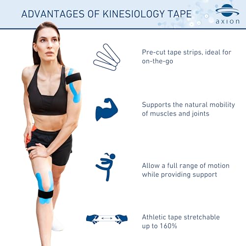 Pre-Cut Kinesiology Tapes 50 Strips Black and Pink Waterproof Skin-Friendly Elastic Sports Tape