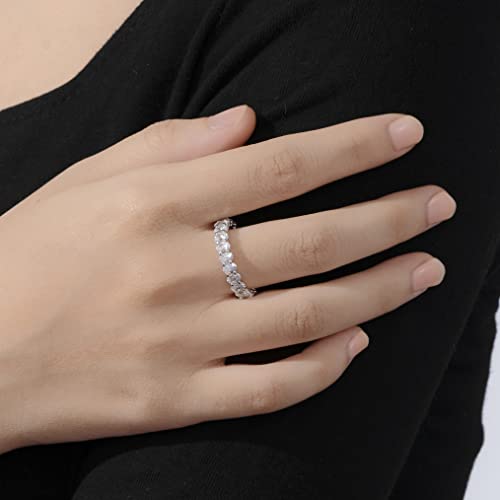 Rhodium Plated 14K Gold Plated Cubic Zirconia Stackable Statement Ring - Variation of THIS listing