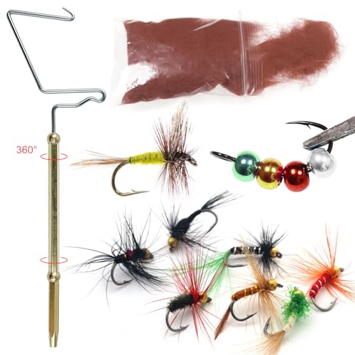 149-Piece Fly Tying Kit with Tools and Materials for Fly Fishing - Portable Carry Bag