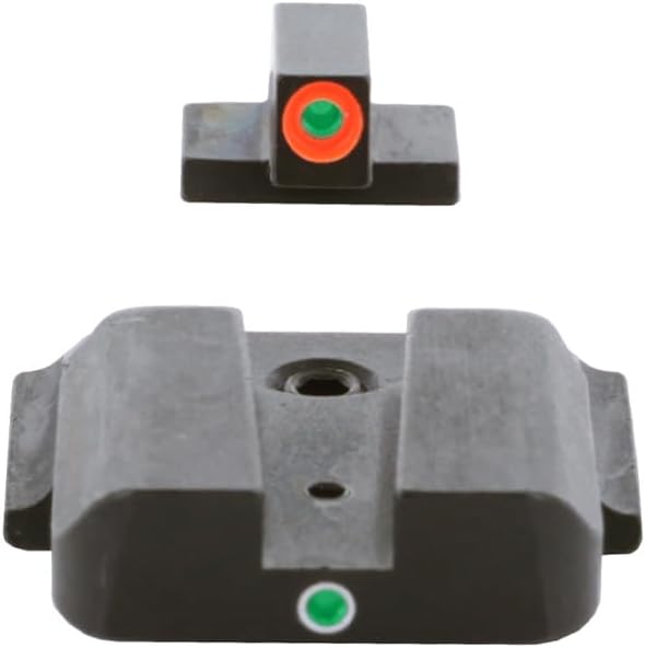 AMERIGLO i-Dot Sight Set, Compatible with Smith & Wesson M&P (Excludes .22, 380, Shield, EZ, Pro, C.O.R.E and Equalizer) | Front & Rear Night Sights with Green Tritium Lamps