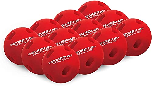 PowerNet Softball Crusher Training Balls - Softball Practice Equipment, 12 Pack