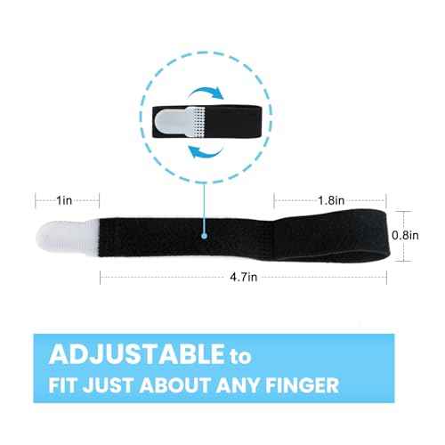 Finger Buddy Wraps, 10 PCS Finger Loops Tapes for Broken, Jammed, Swollen or Dislocated Joint, Splints Brace for Pinky Ring Middle Index, Toe Strap Bandage