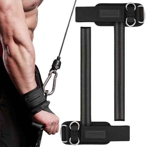 MANUEKLEAR Non-Slip Wrist Straps for Weightlifting Deadlifting, Gym Lifting Straps with D Rings for Cable Machine Workout, 10mm Neoprene Padded Weight lifting Wrist Wraps for Men Women