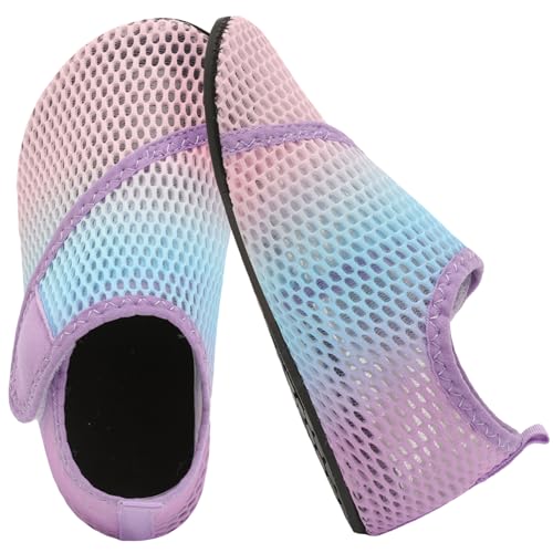 Kids Water Shoes - Barefoot Aqua Socks for Girls Boys Outdoor Quick Dry - Variation 1-2 Little Kid / Jb Publpi