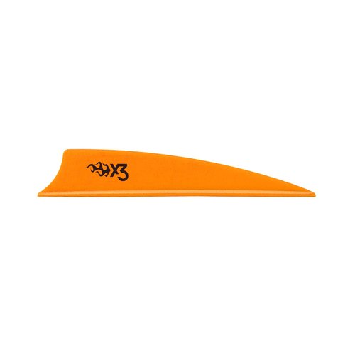 Bohning X3 Vane, 3", Neon Orange, 36pk