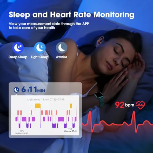 LIVIKEY Green Fitness Tracker Watch with Heart Rate & Sleep Monitoring