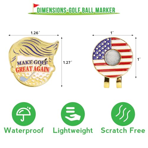 Funny Golf Ball Marker with Magnetic Hat Clip - Unique Golf Accessories for Men Women