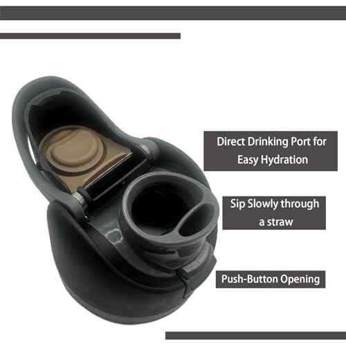 Replacement Lid for Owala Freesip, Replacement Cap Compatible with Owala Freesip Cup 16oz 24oz 32oz 40oz,BPA-Free Replacement One Button Accessory for Owala Free Sip (Black)