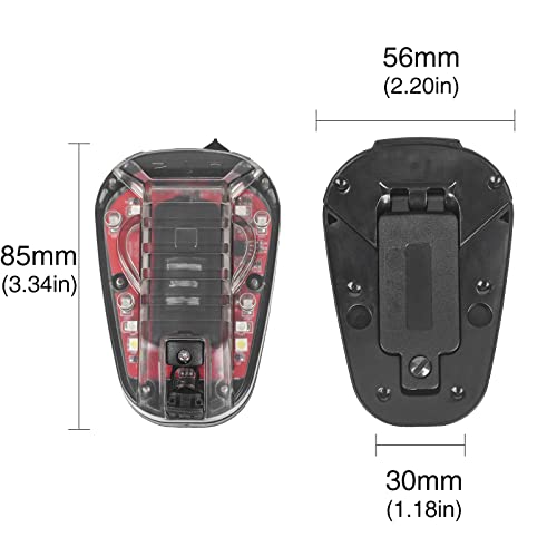 Tactical Helmet Light with 4 Lighting Modes Visible LED and IR - BK-RED Variation