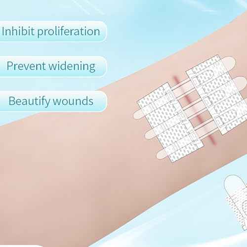 Wound Closure Strips Zip Stitch Sutures Butterfly Bandaids Emergency Laceration Closure Kit for Lacerations Incisions Cuts(6X8CM)