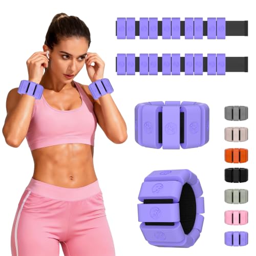 Lilac Adjustable Wrist & Ankle Weights 2lb Pair for Women & Men