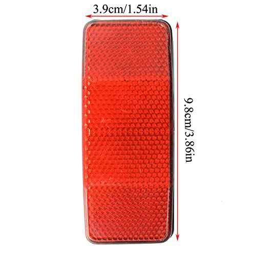 Bicycle Rear Rack Reflector Single Peg Mount Red Front Reflective Rear Warning Light Bicycle Accessories Bicycle Reflector Tail Light Plastic Housing Reflective Accessories