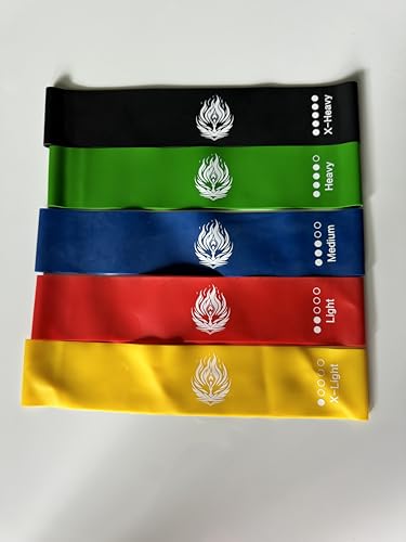 Generic EnduraBand Resistance Workout Bands for Exercise, Set of 5 with Portable Bag