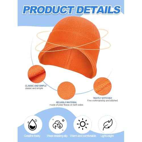 SATINIOR 4Pcs Fleece Beanie Ear Flap Hat Men Warm Skull Cap Fleece Winter Tactical Beanie Hat with Ear Cover for Cold Weather