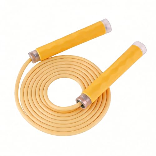 PVC Jump Rope 7mm Thick with Ball Bearings for Cardio & Fitness - Orange / 1