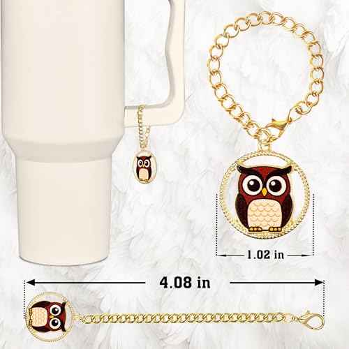 Owl Straw Topper, 10mm (0.4in) Cute Owl Straw Topper, Covers for Stanley Cup - Owl Accessories, Decor, Stuff, Things, Birthday Decoration, Gifts for Lovers, Women, Kids, Girls