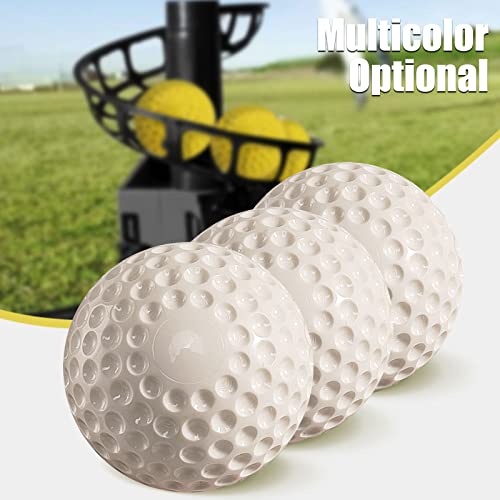 Yellow Dimpled Baseballs 12 Pack 9-Inch Practice Balls for Hitting & Fielding