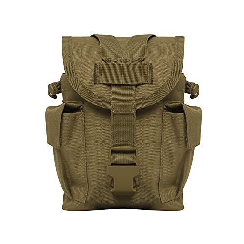 Rothco MOLLE II Canteen & Utility Pouch Coyote Brown - 1 Quart Compatible