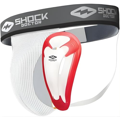 Adult Medium Shock Doctor Jock Straps with BioFlex Cup for Football & Baseball - Athletic Supporter