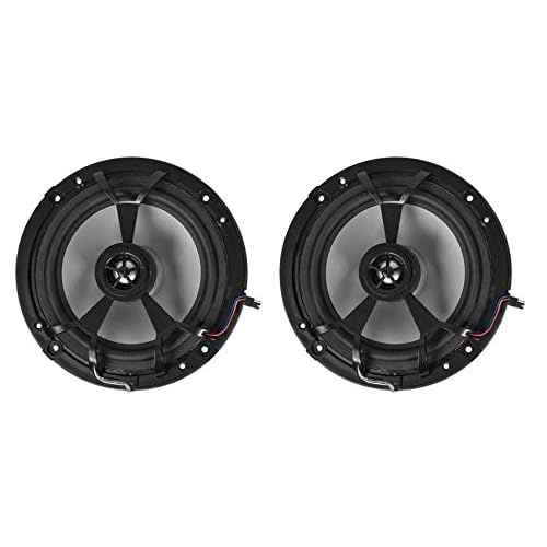 Rockville RKL65MBW (2) 6.5" 700W Marine Speakers, 4 Ohm, LED Lights, CEA Compliant, Coaxial, Waterproof, Black/White Grilles for Boats, ATVs, UTVs