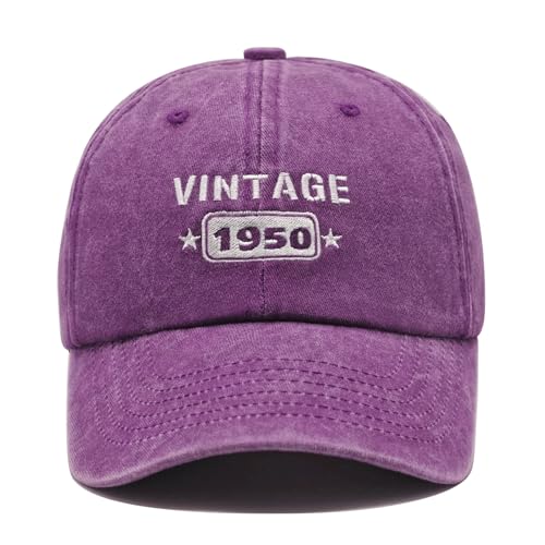 75th Birthday Gifts for Men Women, Happy 75th Birthday Decorations- Embroidered Baseball Cap Adjustable