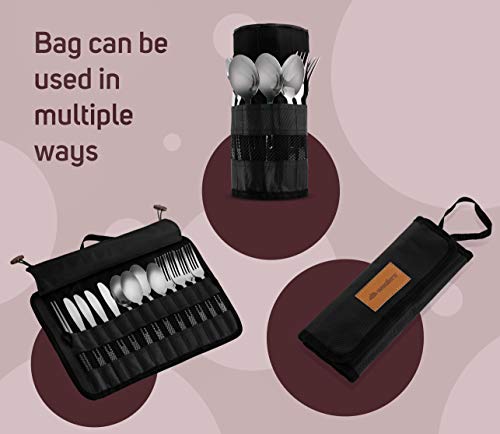 12-Piece Stainless Steel Camping Utensil Set with Travel Case