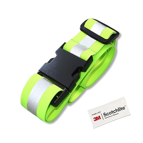 Salzmann Multi-Purpose Reflective Running Belt - Adjustable High-Visibility Strap - Made with 3M Scotchlite