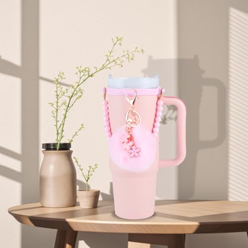Pink Water Bottle Accessories Set for Owala & Stanley Cups - Ac-Pink