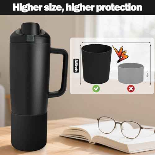 Mity rain Higher Boot Compatible with Owala 30oz & 40oz FreeSip Sway Bottles &Tumbler - Tall Boot Water Bottle Accessories, Protection, Prevents Scratches (1 PCS, Black)