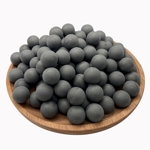 60 Pcs X .50 Cal Aluminum Balls for Self Defense and Target Practice, Reusable Solid Hard 50 Caliber Alu Balls Fit for Umarex T4E TR50/HDP50/HDR50 (Dust Black)