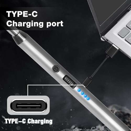 5 Pack Candle Lighter Electric Rechargeable Flameless Arc Lighters Flexible Neck USB Plasma Long Lighter for Candles BBQ Grill Camping Birthday Fireworks
