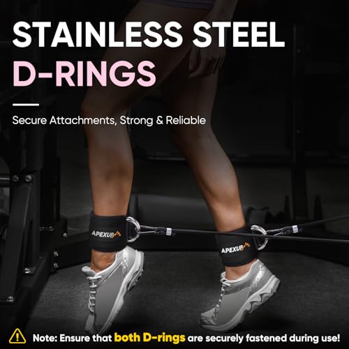 Ankle Strap for Cable Machine Resistance Bands Gym Leg Workout Adjustable Neoprene