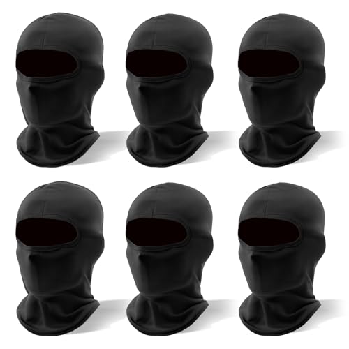 6 Pack Ski Mask Balaclava for Men Women, Full Face Mask Windproof Sun Protection for Motorcycling and Outdoor Working