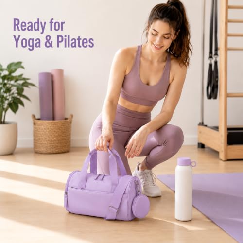 Mini Gym Bag for Women - Small Water-Resistant Duffle with Wet Pocket & Coin Purse
