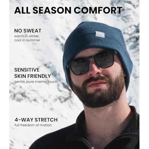 Merino Wool Beanie Men and Women ? Novelty Cuff Merino Wool Hats for Men and Women - Unisex Adult Beanie Hat and Socks
