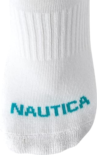 Nautica Women's No Show Socks - Moisture Wicking Low Cut Ankle Socks 12 Pack