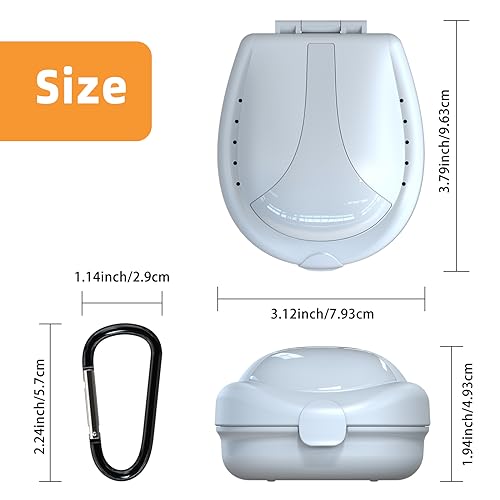 ARGOMAX Sports Mouthguard Case with Clip Ventilated Holder White US