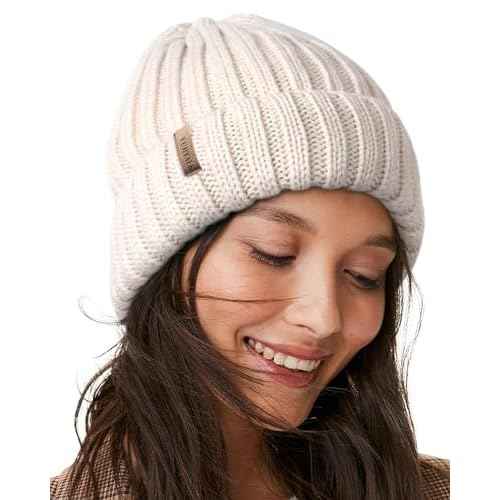 FURTALK Winter Hats for Women Fleece Lined Beanie Knit Chunky Womens Snow Cap