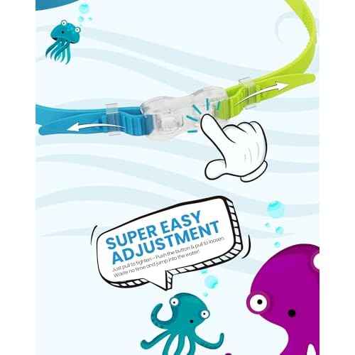 OutdoorMaster Kids Swim Goggles 2 Pack - Quick Adjustable Strap Swimming Goggles for Kids