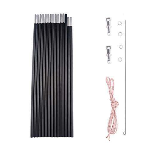 Aluminum Tent Poles Replacement, Fits Both Female and Male Ends, Lightweight Tent Pole Repair Kit, 7001 Aluminum Alloy T6 Heated