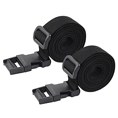 Heavy Duty Luggage Strap 68 Inch Black - 2 Pack for Travel & Camping - Wisdompro Variation