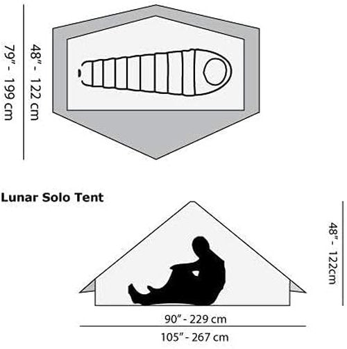 Lightweight Lunar Solo Backpacking Tent for One - Easy Setup & Waterproof