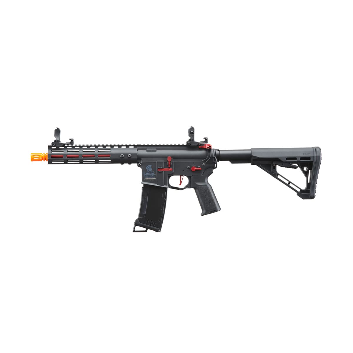 Lancer Tactical Gen 3 Archonn 9'' Lightweight Durable Polymer M4 Airsoft MLOK AEG w/High Speed Mid Cap with Programmable Trigger (ETU & MOSFET)