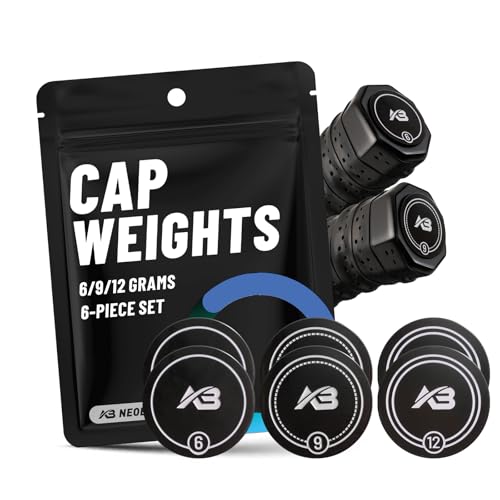 6-Piece Pickleball Paddle End Cap Weights Set for Balance & Control - Varied Weights