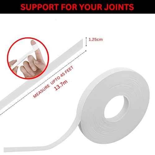 REBEL X BJJ Tape - Athletic Finger Sports Tape for Brazilian Jiu-Jitsu, 1/2 inch X 45 feet, Martial Arts, MMA, Sports Wrap, Athletic Tape, Strong Adhesive, Injury Support, 2-Pack (White)