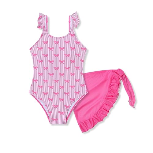 Girls One-Piece Swimsuit with Mesh Cover-Up - Pink, Size 13-14 Years