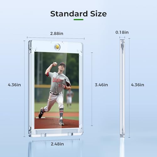 102 Pack Slim Magnetic Card Holders with One-Touch Closure - Crystal Clear Acrylic