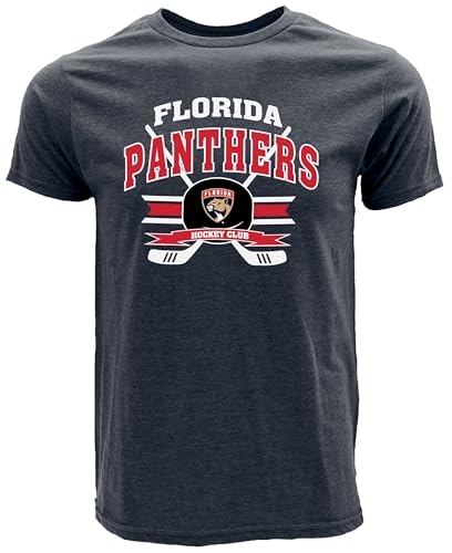 NHL Unisex Hockey Puck T-Shirt - Florida Panthers Small Team Color Variation