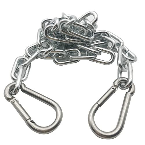 M5 22-Inch Trailer Safety Chain with Locking Carabiners - Grade 30, 1000lb Capacity