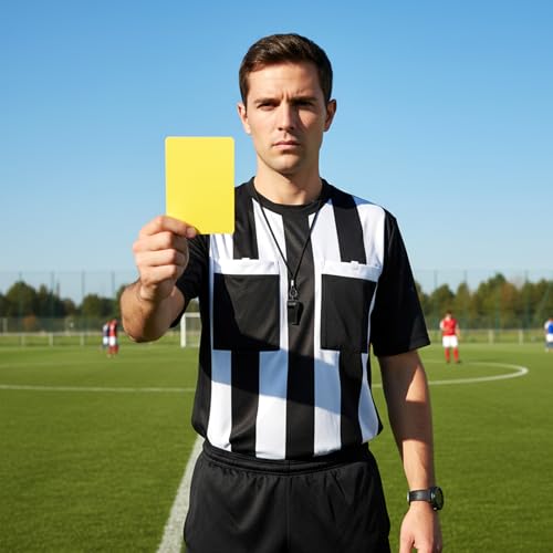 7PCS Soccer Referee Kit with Red & Yellow Cards & Loud Whistle - Match Day Official Tools